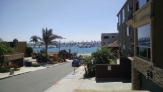 The view from the front stoop of the condo